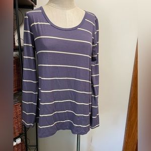 Lularoe purple white striped lynnae long sleeve not